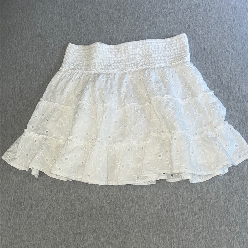 American Eagle Outfitters White Tiered Bubble Skirt